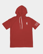 Load image into Gallery viewer, Scarlet Red Mens Short Sleeve Hoodie
