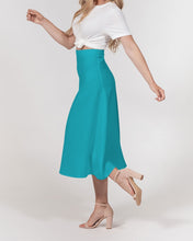 Load image into Gallery viewer, Aqua A-Line Midi Skirt
