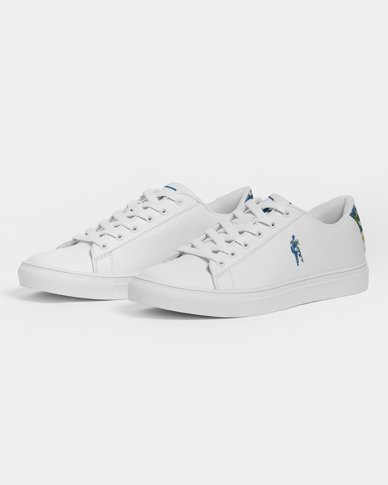 Jasmine Bloom Mens Faux-Leather Sneakers