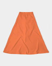 Load image into Gallery viewer, Orange Smile A-Line Midi Skirt
