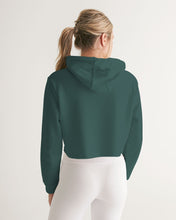 Load image into Gallery viewer, Forrest Green Ladies Cropped Hoodie
